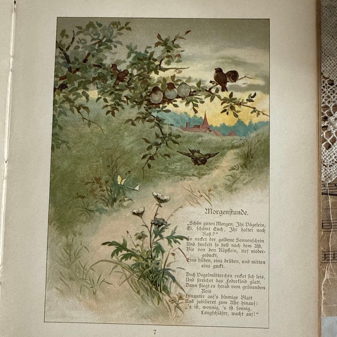 稀少アンティーク美しい挿絵ドイツ絵本　洋書ヴィクトリアン古書アーネストニースター
