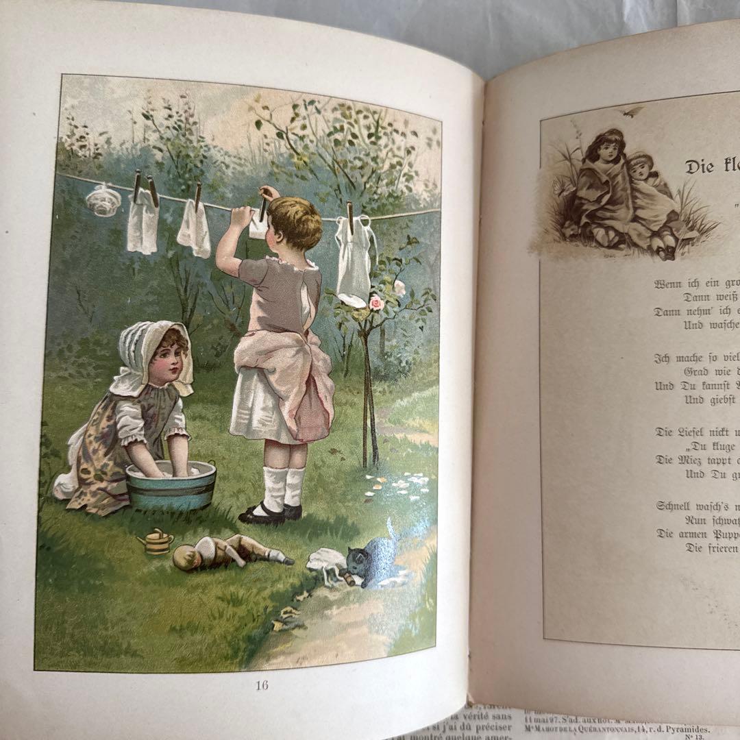 稀少アンティーク美しい挿絵ドイツ絵本　洋書ヴィクトリアン古書アーネストニースター