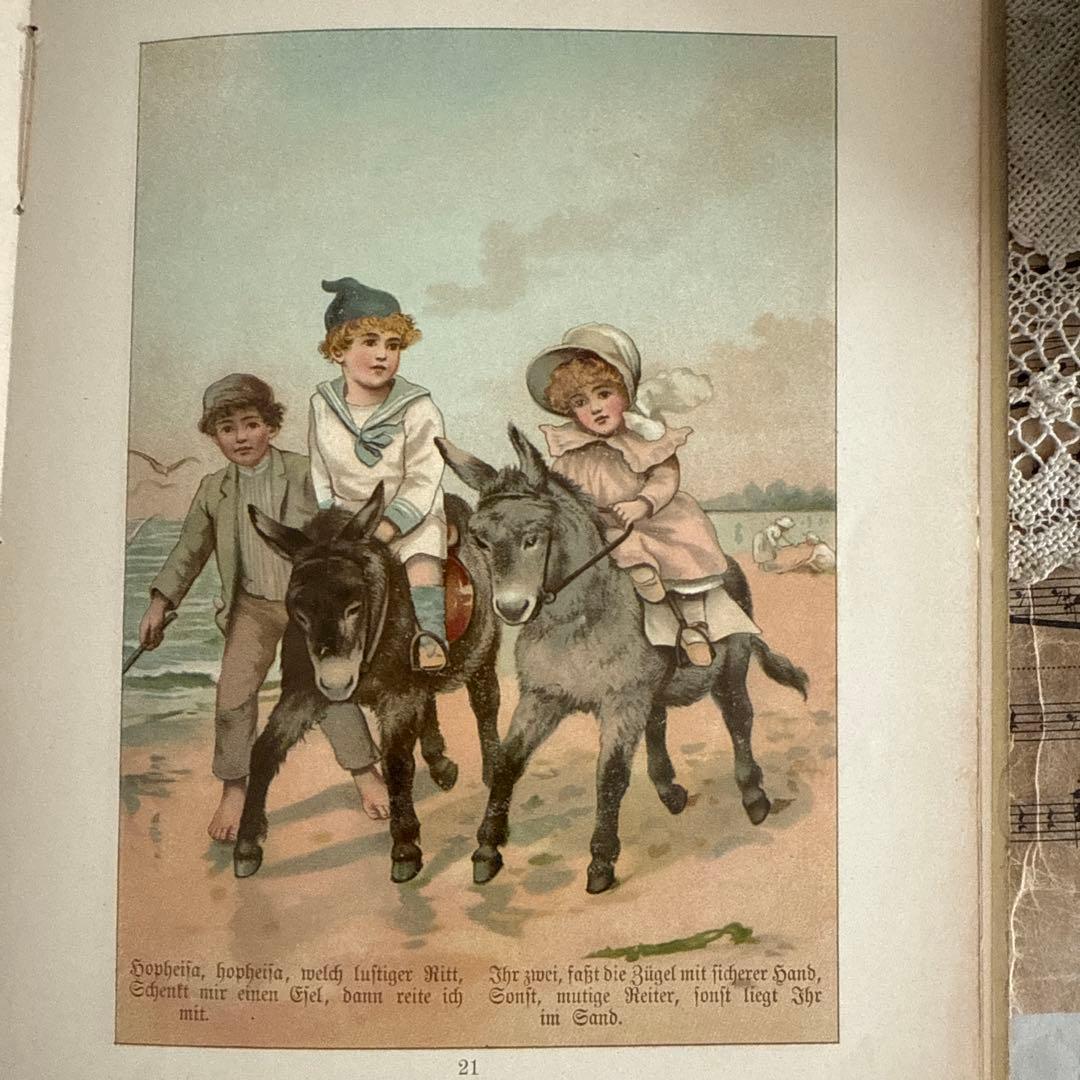 稀少アンティーク美しい挿絵ドイツ絵本　洋書ヴィクトリアン古書アーネストニースター