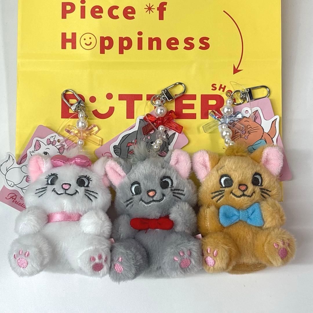 【韓国限定】 ディズニー コラボ　マリーちゃん　おしゃれキャット キーホルダー