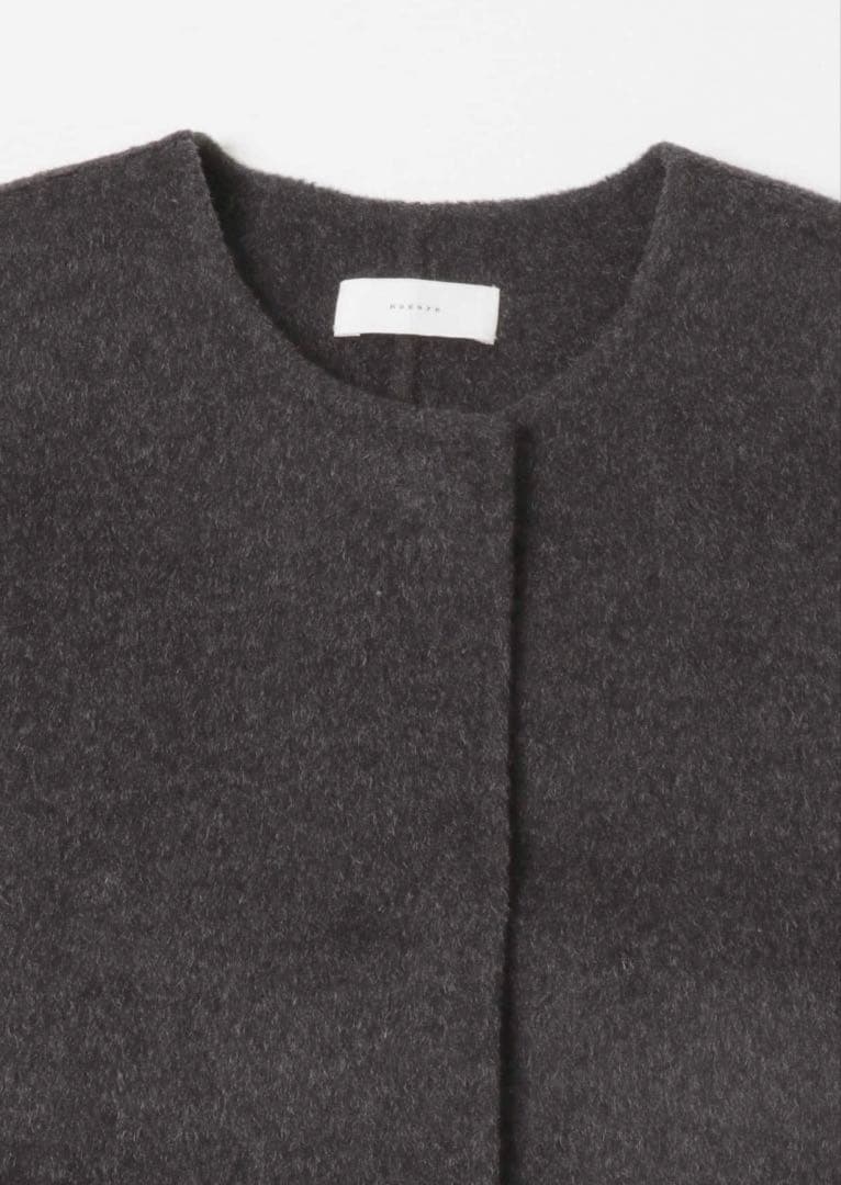 今期　美品　かぐれ　ウールリバーベスト　チャコールグレー　kagure
