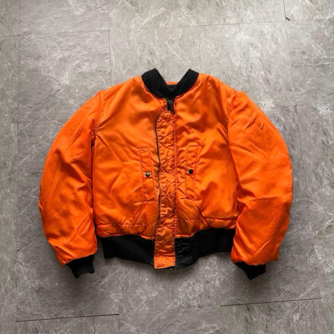 USA製　MA-1 ボンバージャケット　短丈　リバーシブル　ヴィンテージ