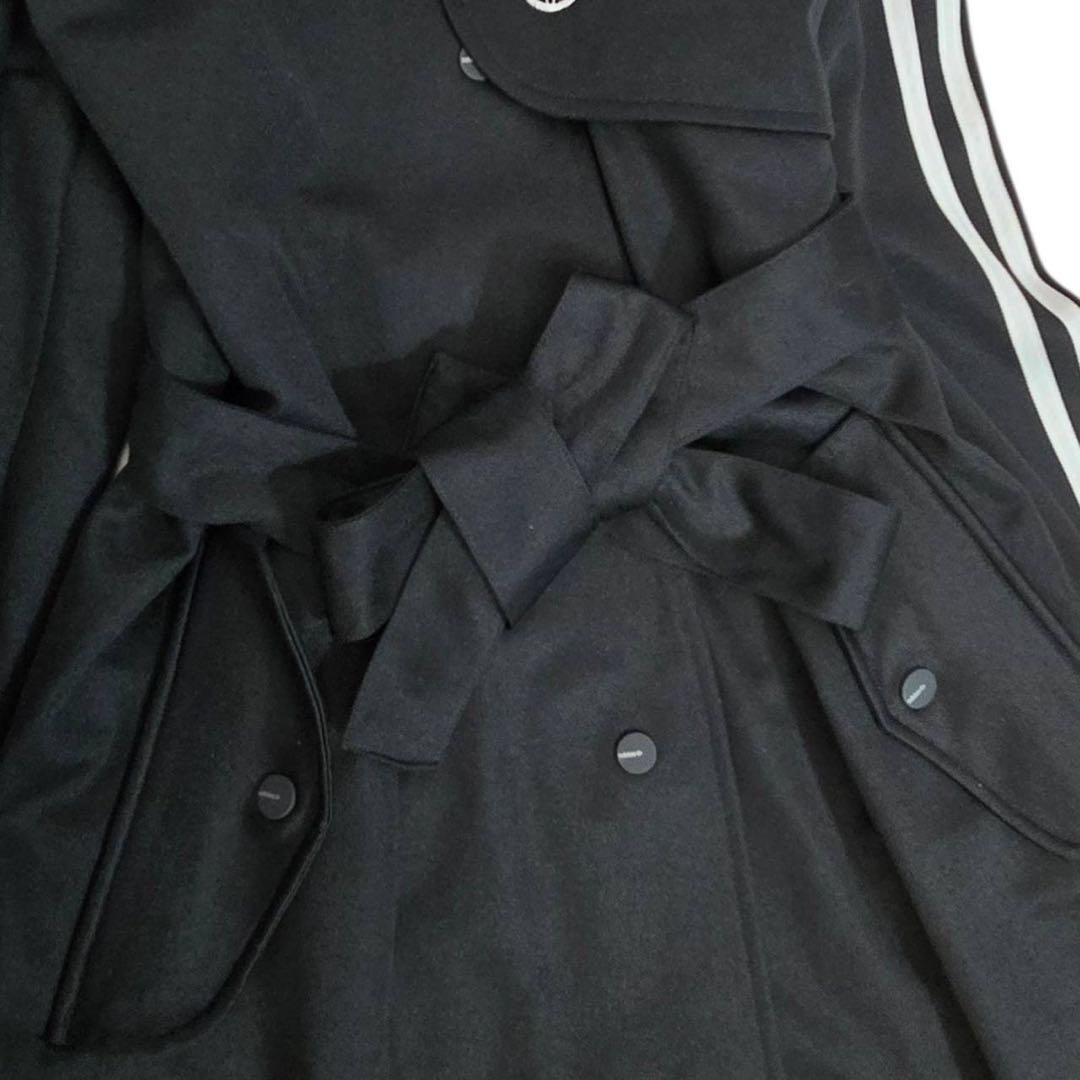 希少adidas PRIMEBLUE トレンチコート 3ストライプ トレフォイル