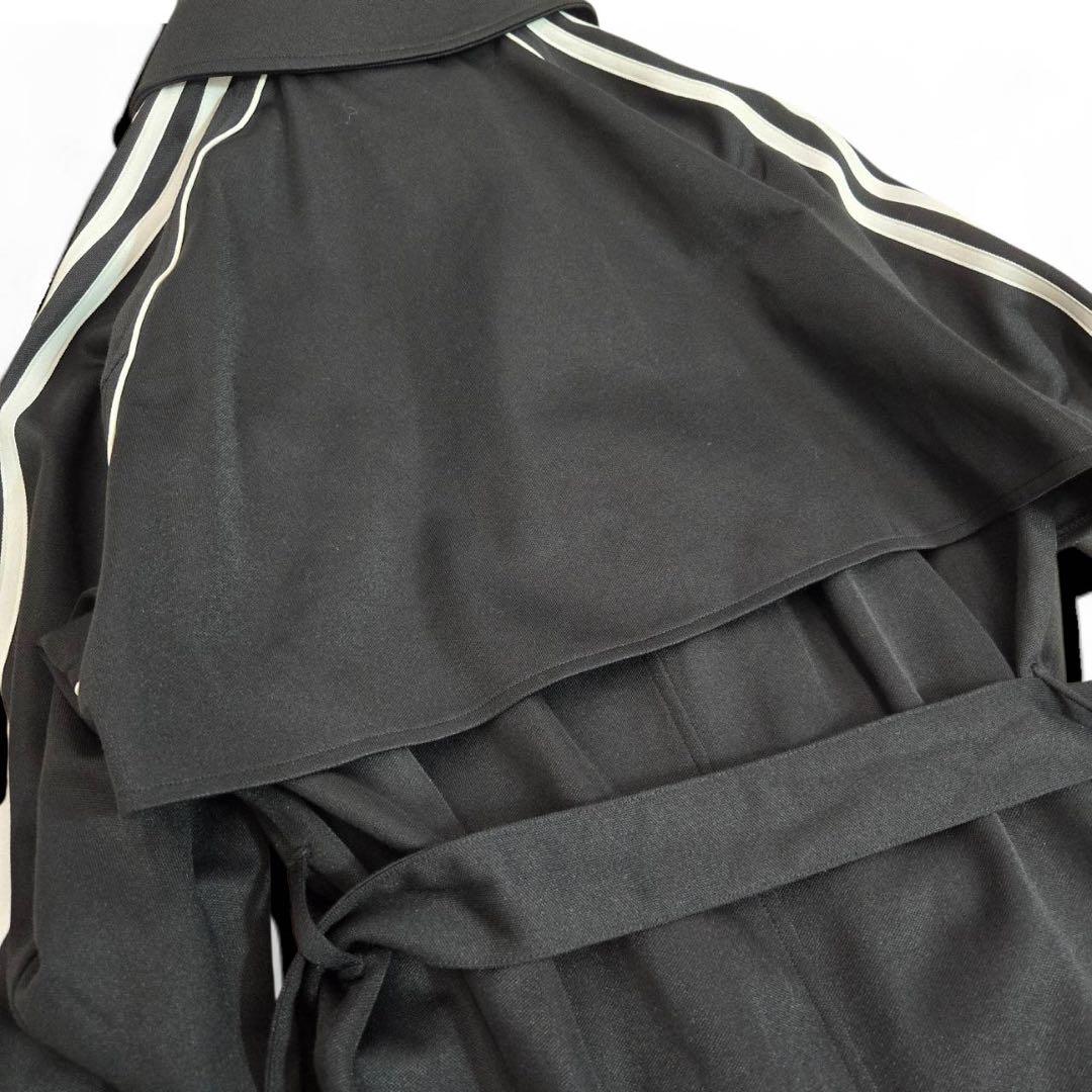 希少adidas PRIMEBLUE トレンチコート 3ストライプ トレフォイル