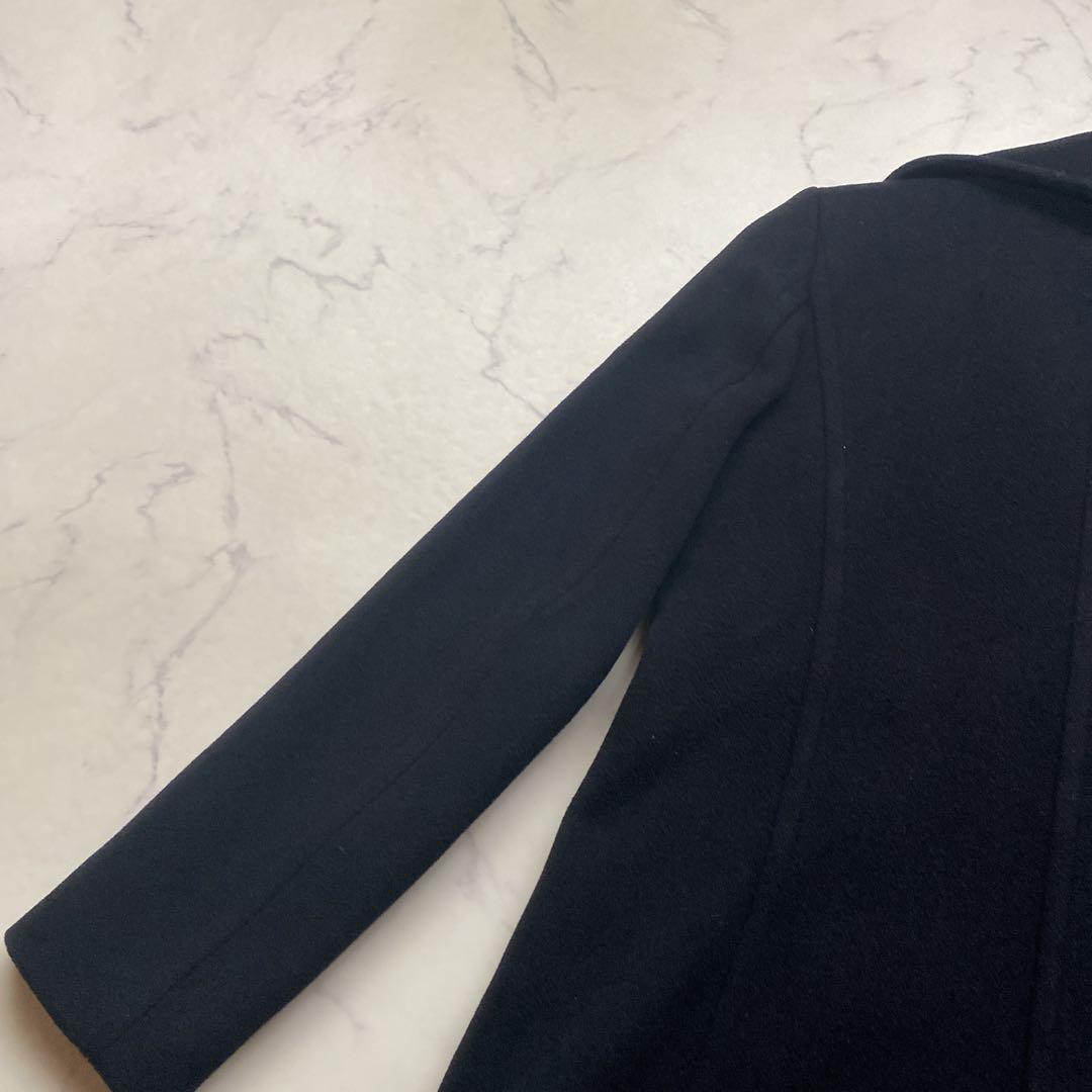 マッキントッシュロンドン カシミヤ混 ピーコート ダブル ネイビー 38