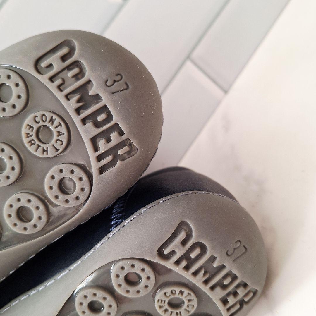 【未使用品】 CAMPER カンペール　23.5 ペウカミ 青 レザースニーカー