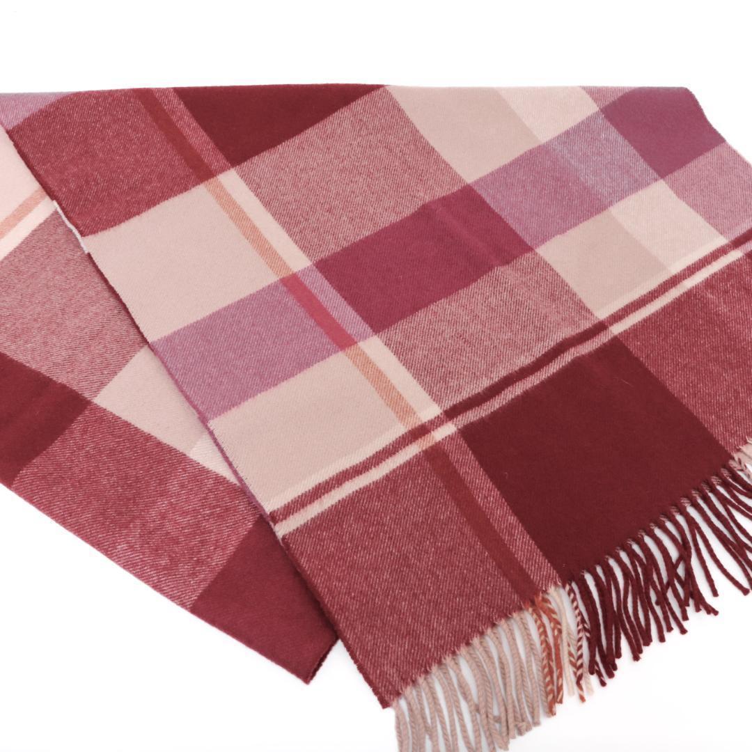 JOHNSTONS　OF　ELGIN 　カシミヤ　マフラー　ストール　レッド