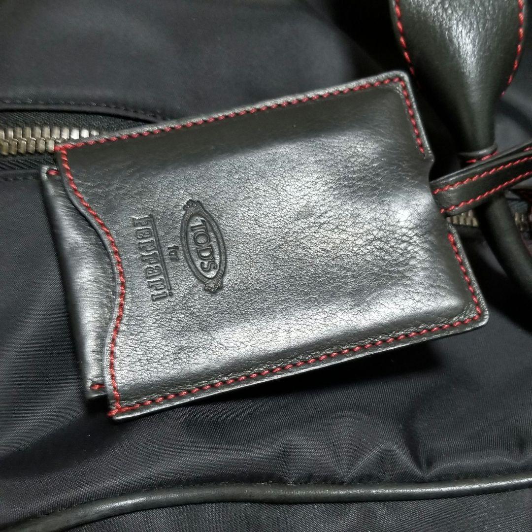 TOD'S×Ferrari　トラベルバッグ　スポーツバッグ　ブラック