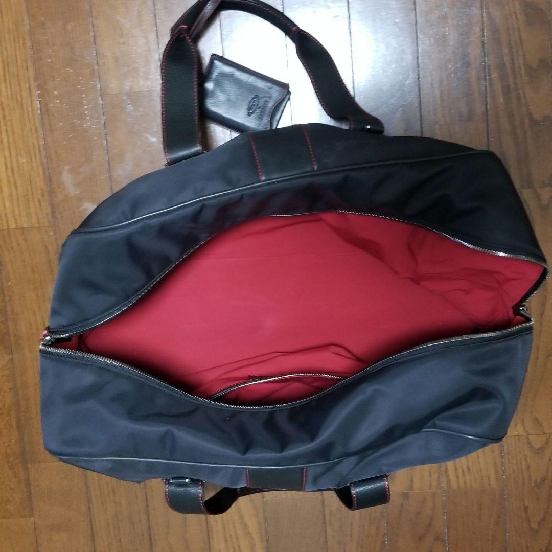 TOD'S×Ferrari　トラベルバッグ　スポーツバッグ　ブラック