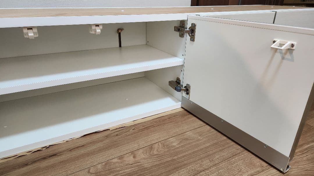 綾野製作所食器棚の上置き　ホワイト　食器棚　幅約160cm