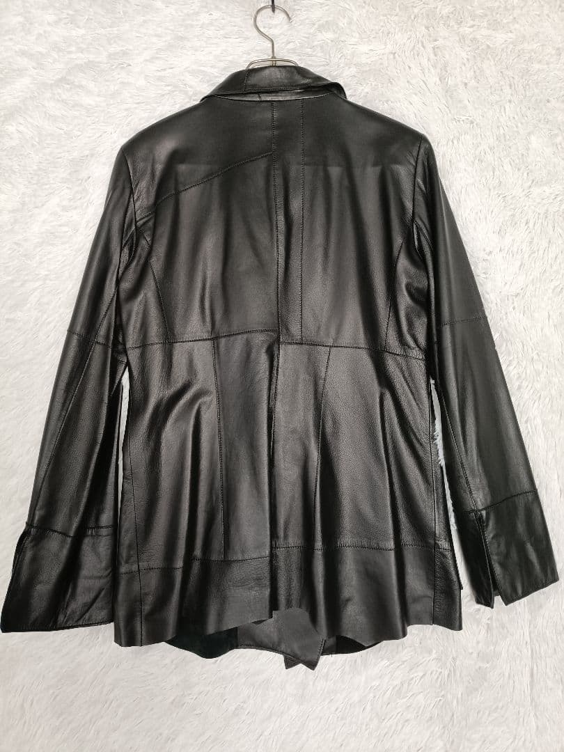 美品★ RITSUKO SHIRAHAMA レザーコート 羊革 ラムレザー 黒