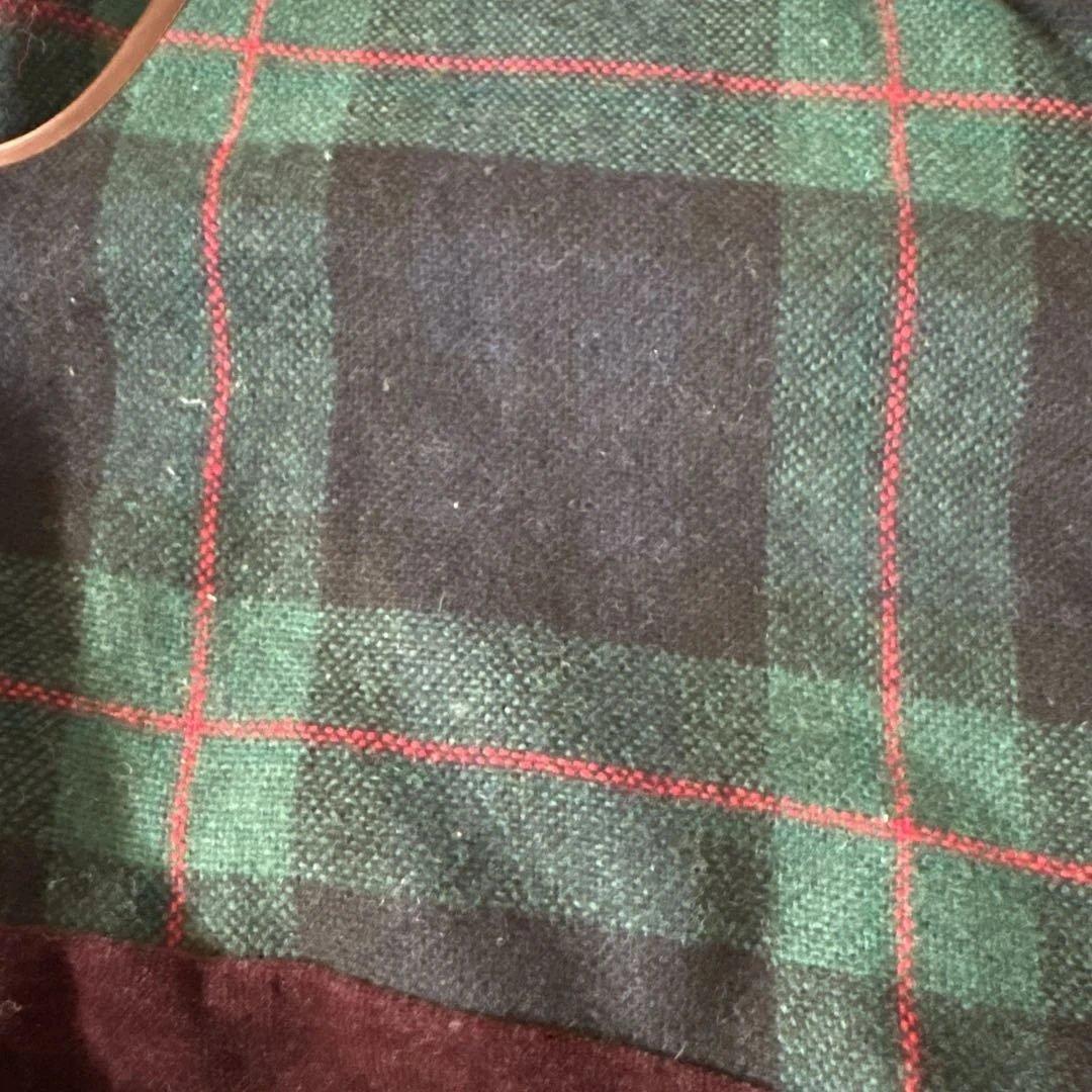 sunaokuwaharaノースリーブ チュニック 緑赤チェック