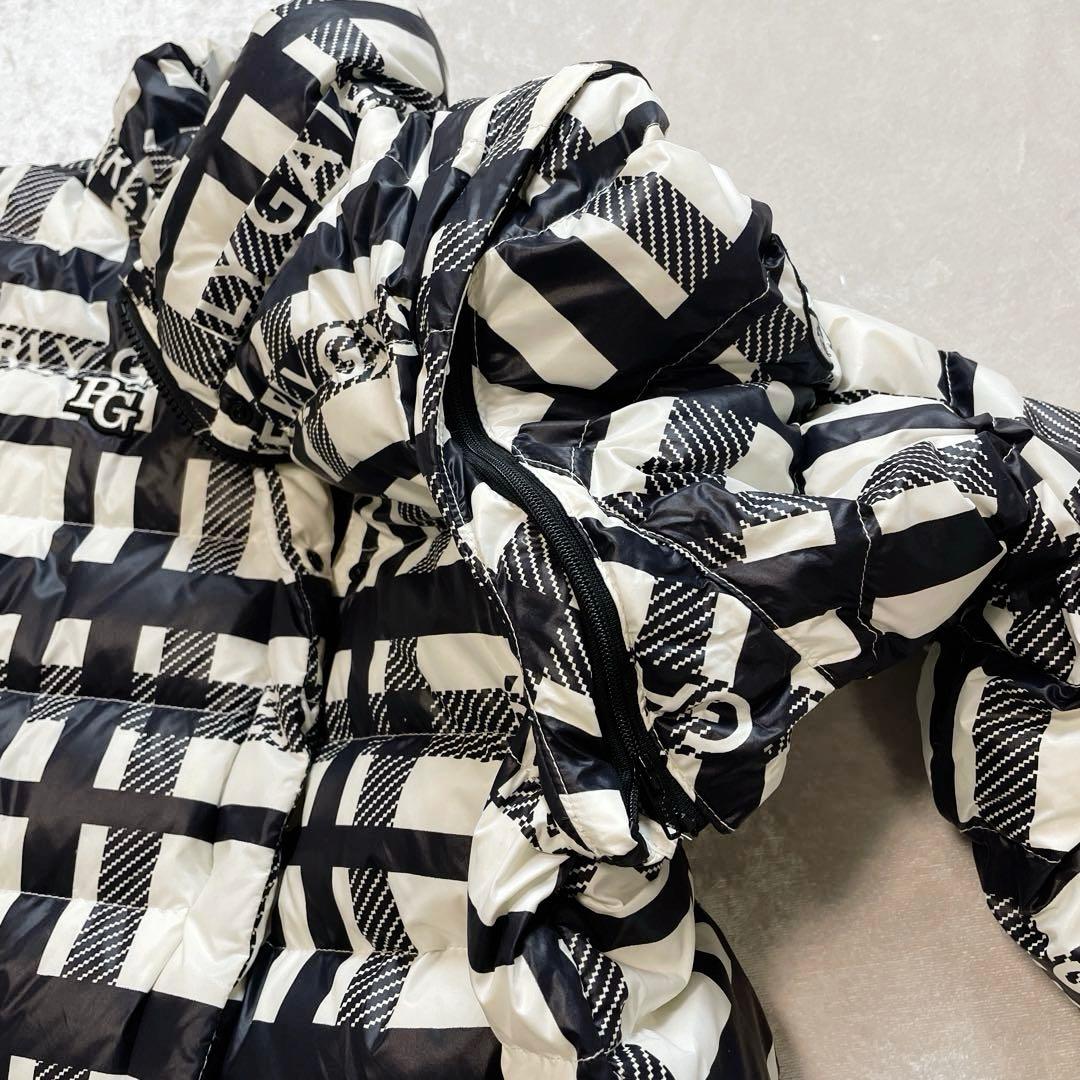 PEARLY GATES チェック柄 ダウンジャケット ゴルフ ロゴ　ワッペン