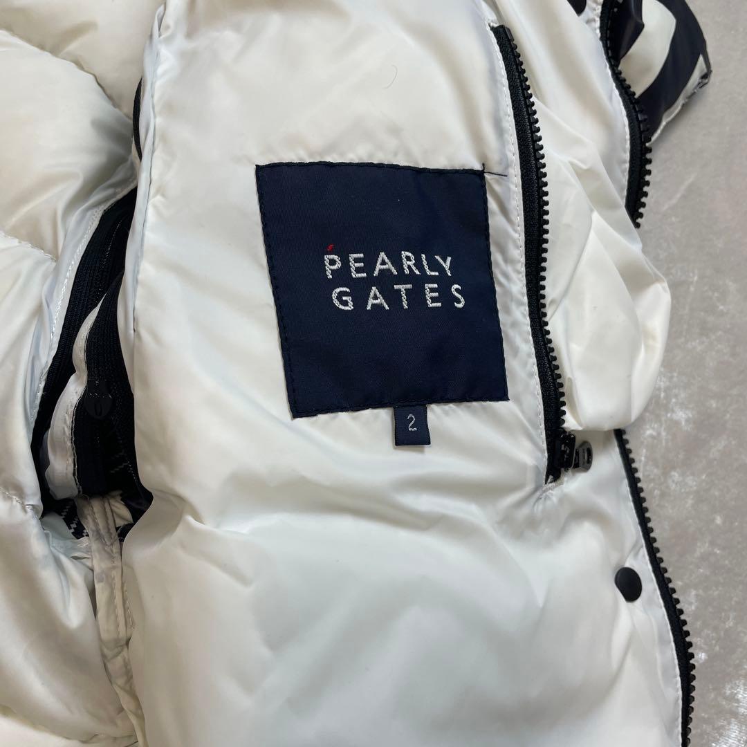 PEARLY GATES チェック柄 ダウンジャケット ゴルフ ロゴ　ワッペン
