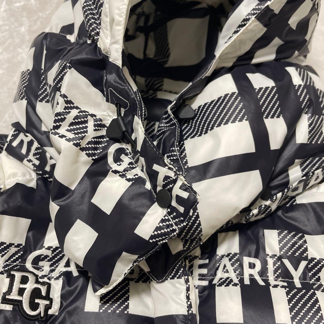PEARLY GATES チェック柄 ダウンジャケット ゴルフ ロゴ　ワッペン
