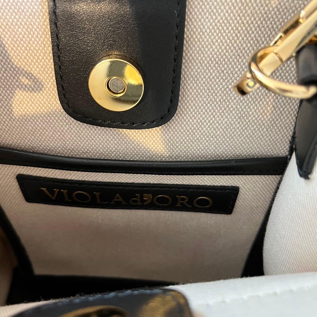 ヴィオラドーロ　ショルダーバッグ　2way キャンバス　レザー