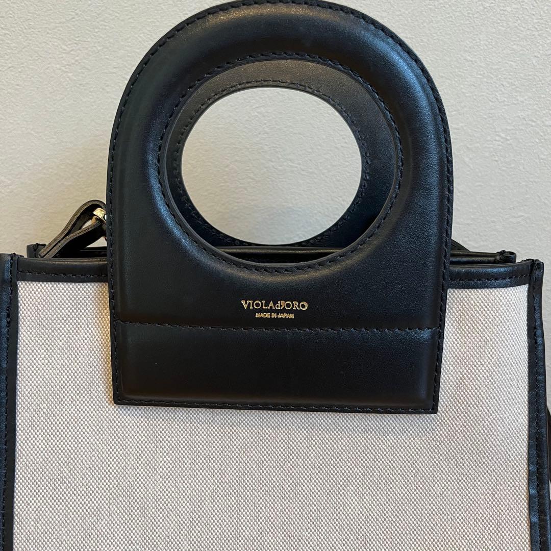 ヴィオラドーロ　ショルダーバッグ　2way キャンバス　レザー
