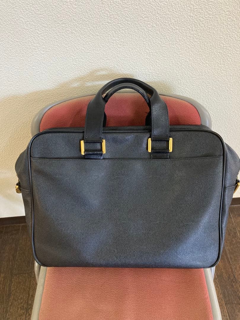 Versace レザービジネスバッグ