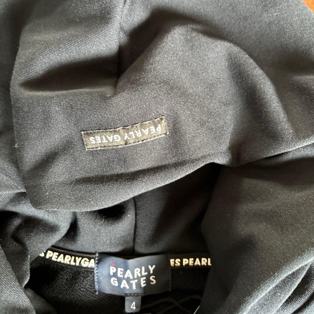 TOPスパン裏毛ウサギワッペン濃紺パーカーサイズ4