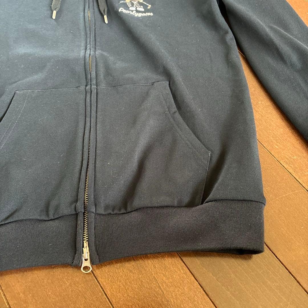 TOPスパン裏毛ウサギワッペン濃紺パーカーサイズ4