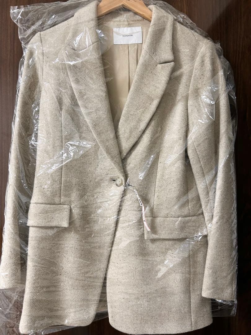 FRAMeWORKシングルジャケットコート ベージュ