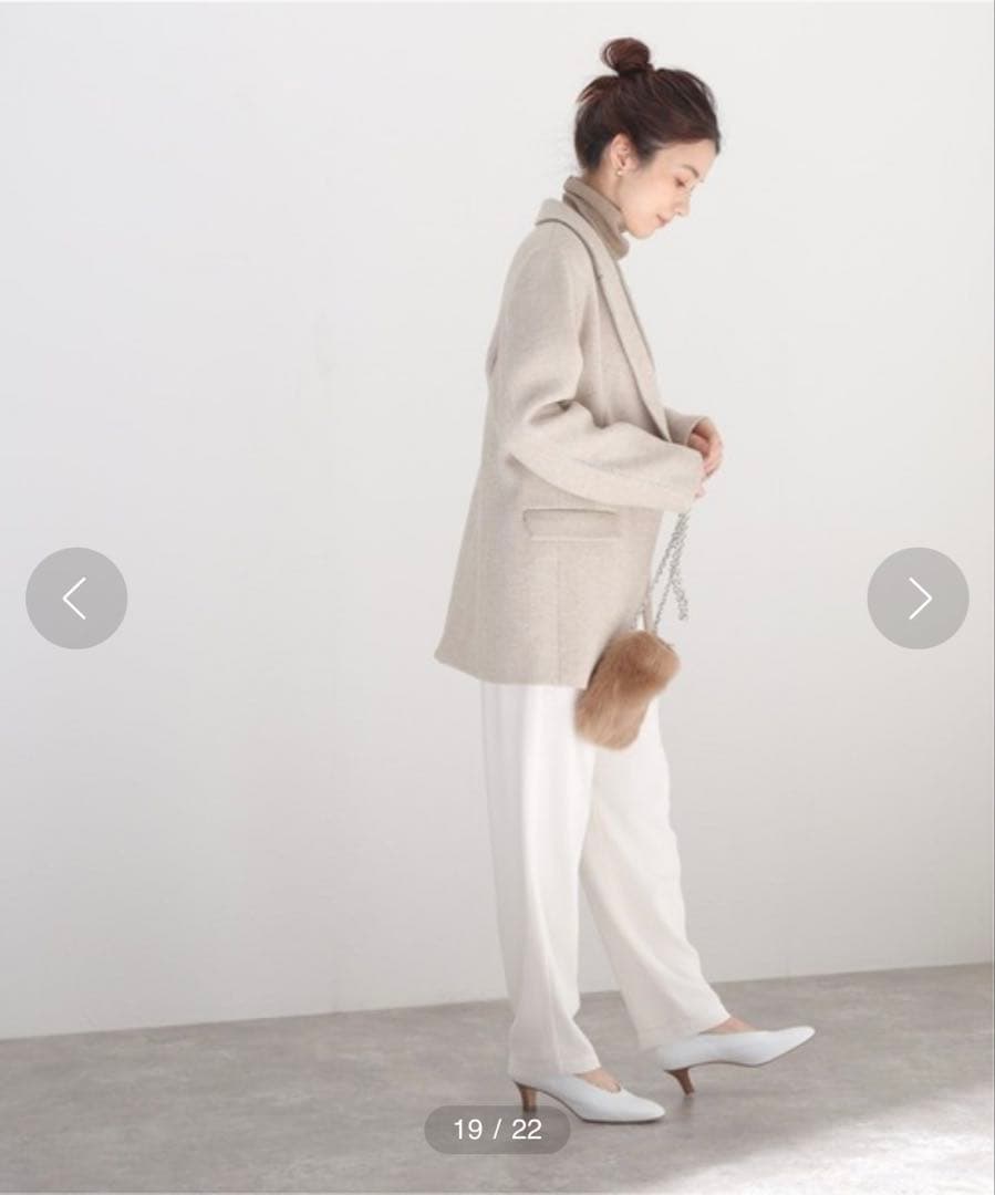 FRAMeWORKシングルジャケットコート ベージュ