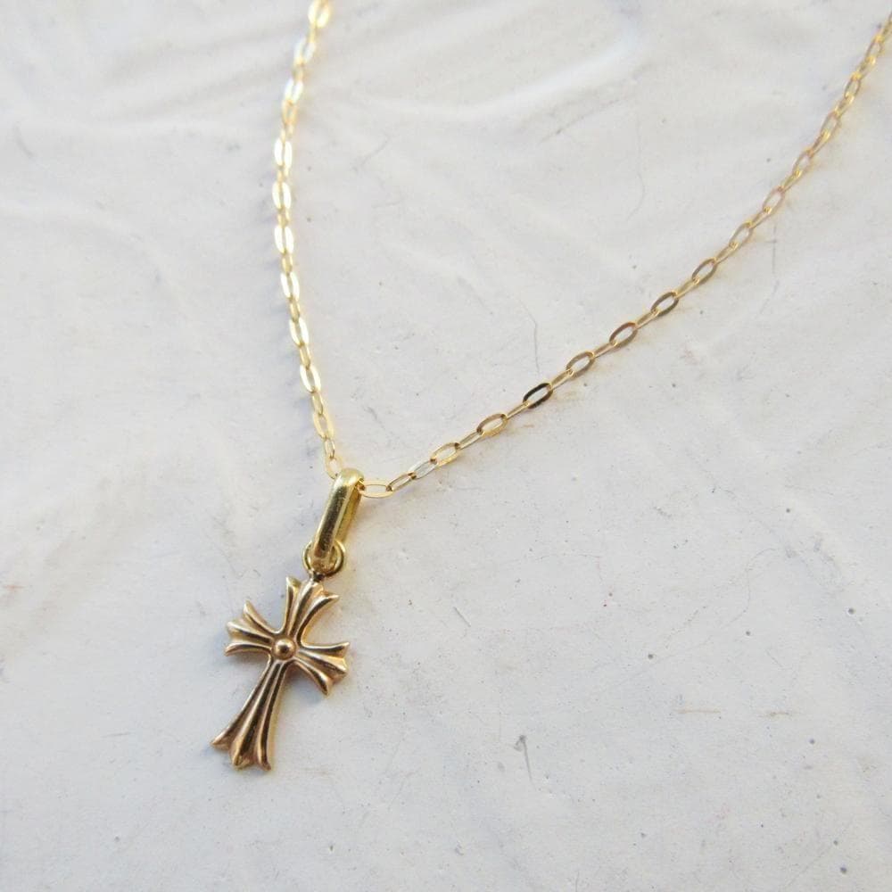 SALE‼️K18 クロス ネックレス トップ 18K 刻印 18金 本物 新品