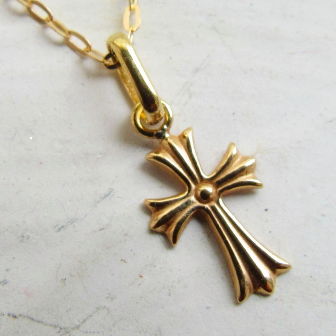 SALE‼️K18 クロス ネックレス トップ 18K 刻印 18金 本物 新品