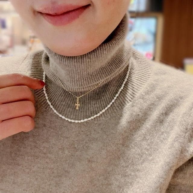 SALE‼️K18 クロス ネックレス トップ 18K 刻印 18金 本物 新品