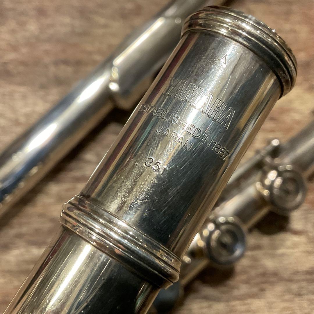 YAMAHA ヤマハ フルート YFL-351 リップ銀製 管体銀メッキ 吹奏