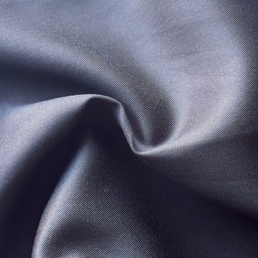 90s ギャバジン ワイドストレート スラックス \"2タック\" ブラック W30