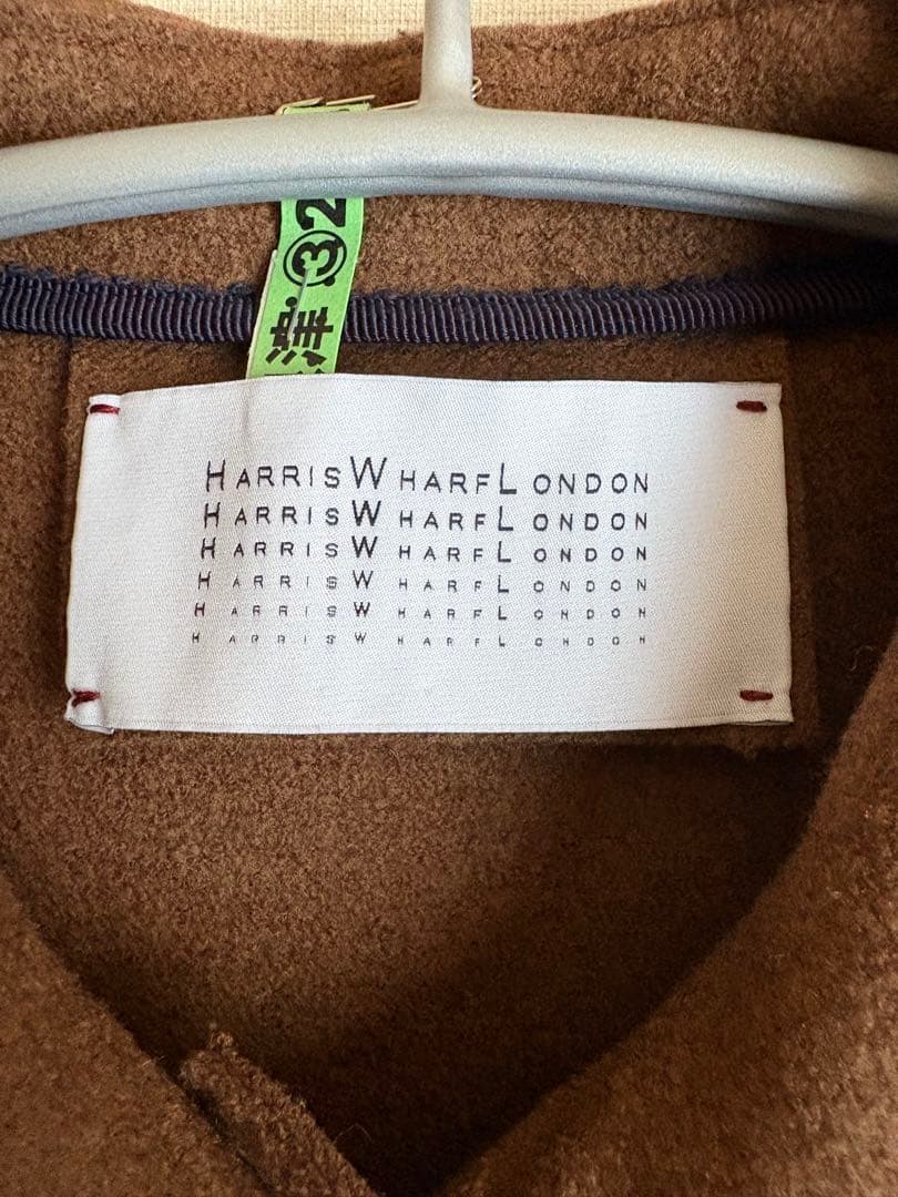 美品/ハリスワーフロンドン シングルカラーコート ブラウン