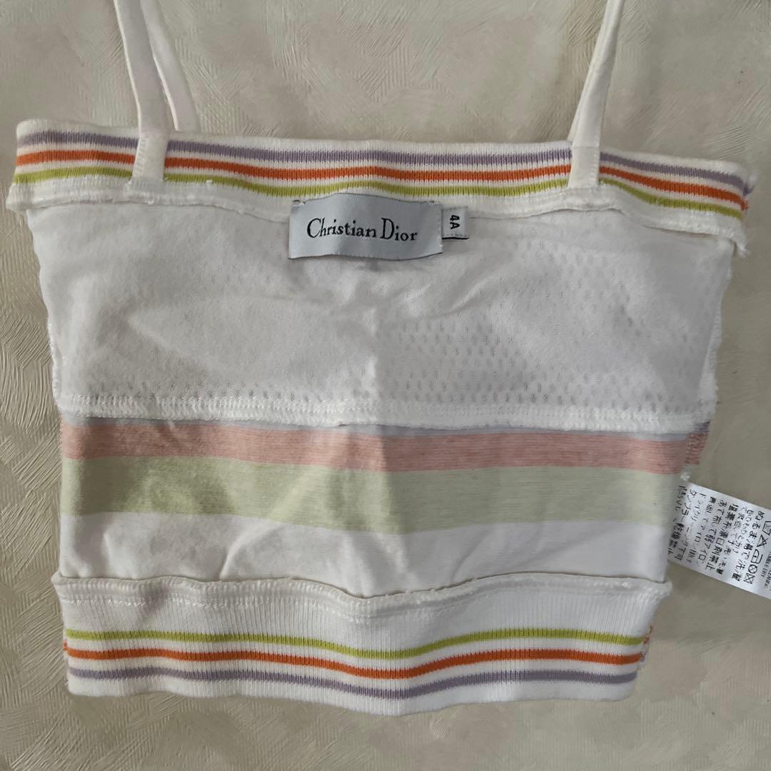 Dior メッシュ キャミソール 夏 ロゴ トップス ディオール　kids 4A