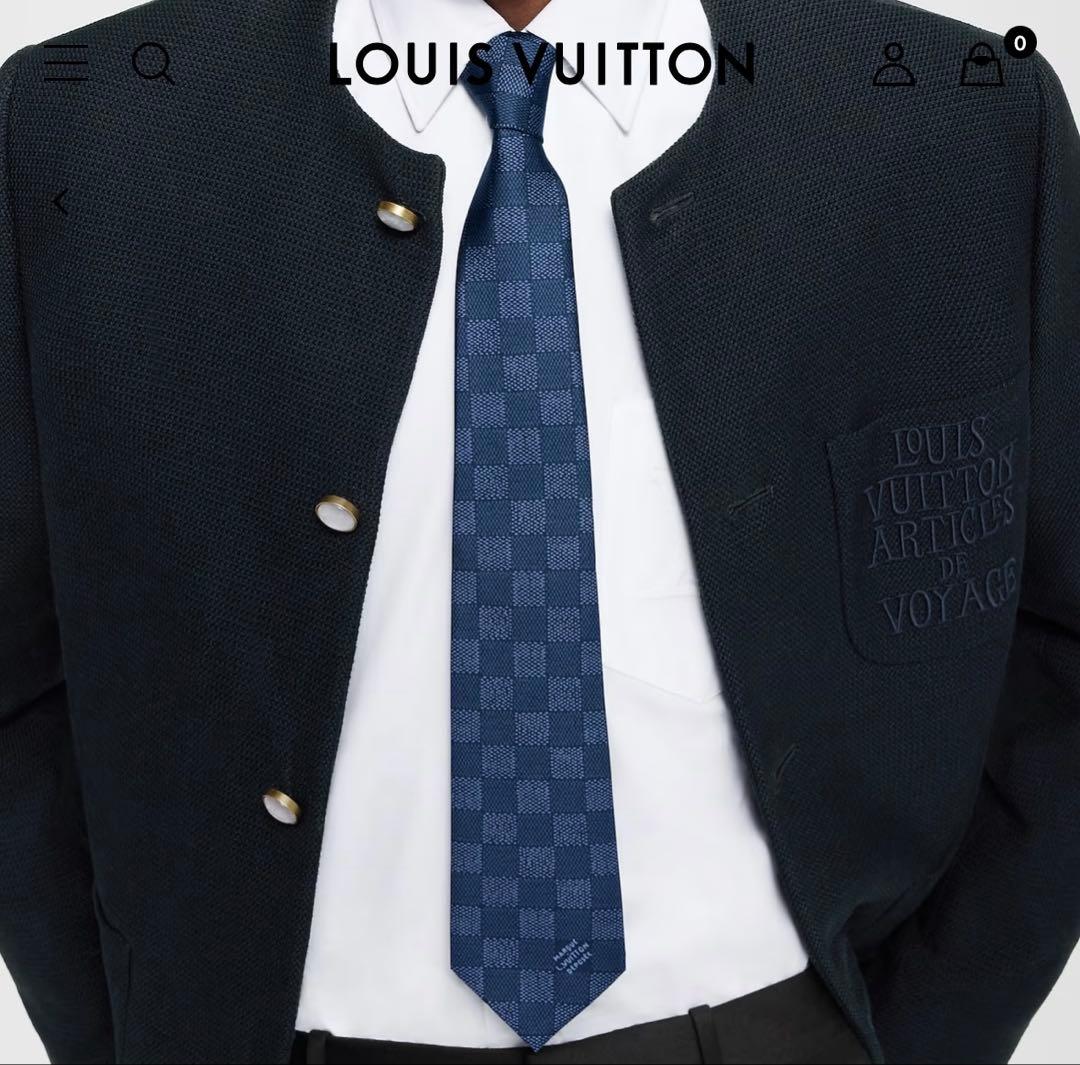 【新品未使用】ルイ・ヴィトン ネクタイ M96419ネクタイ・ダミエ ヘリテージ