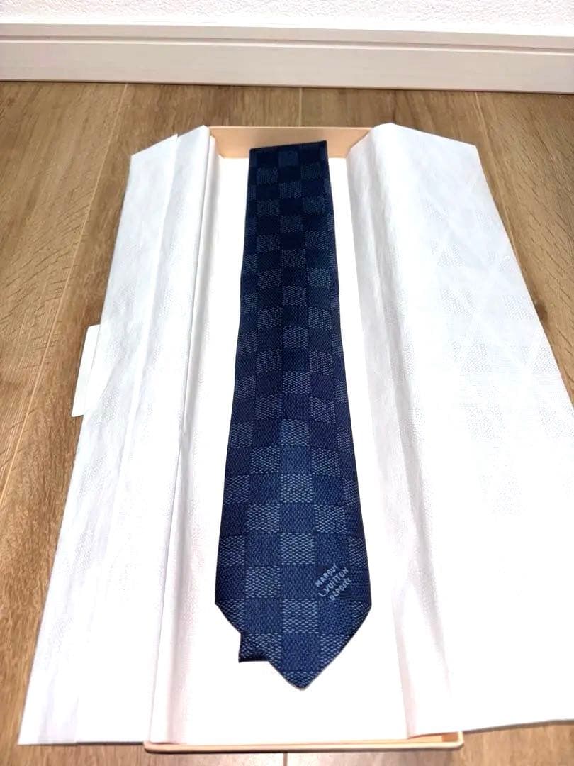 【新品未使用】ルイ・ヴィトン ネクタイ M96419ネクタイ・ダミエ ヘリテージ