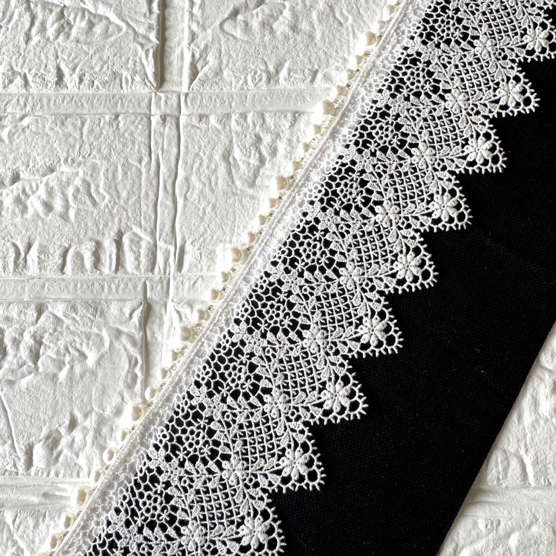 成人式　振袖　正絹帯揚げ　正絹帯締め　パール重ね衿　フリル付きレース半衿　お飾り