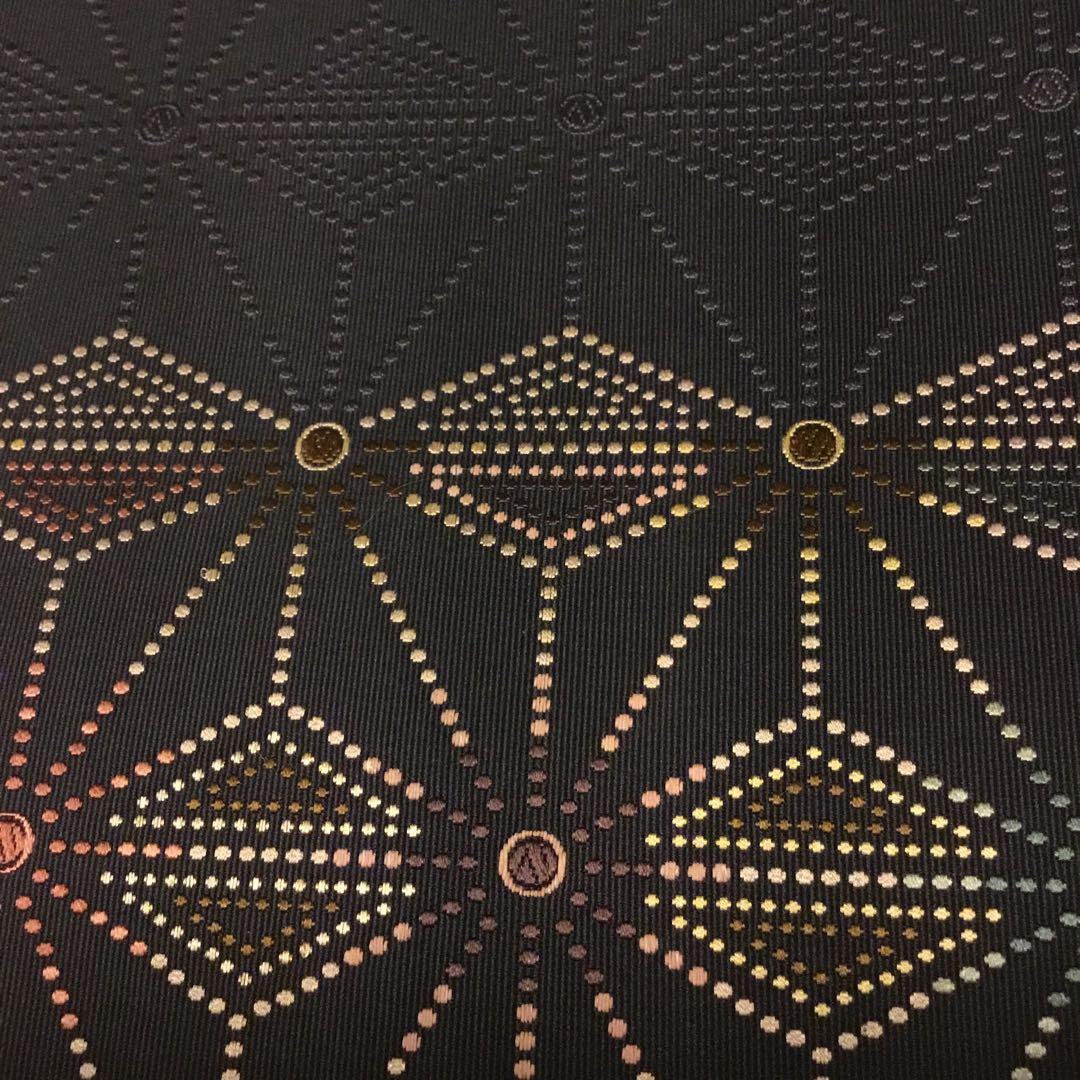 袋帯　綜錦織　ムガシルク使用　帯締めお付けいたします