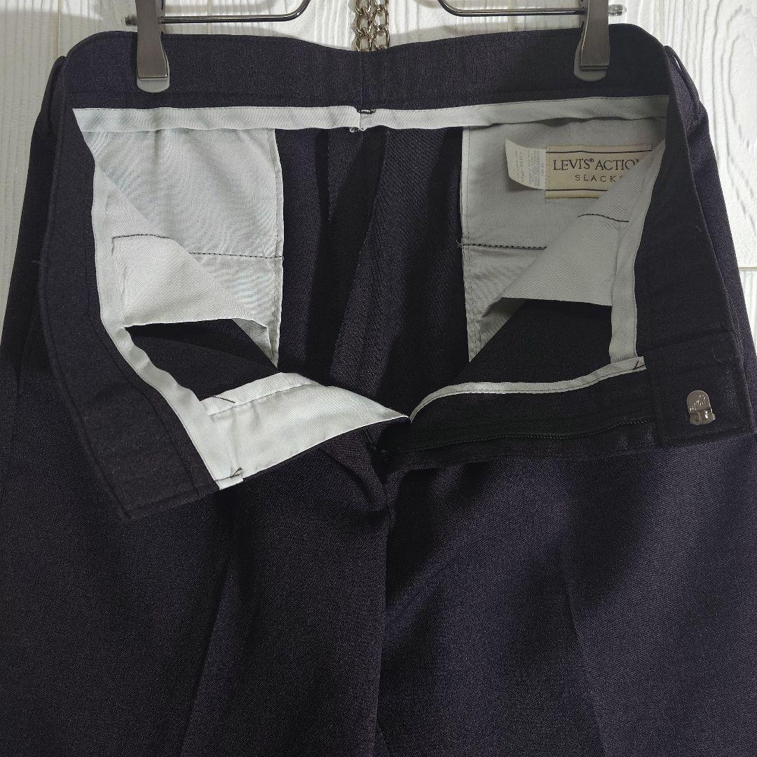 リーバイス アクションスラックス W33 チャコール セミフレア ヴィンテージ