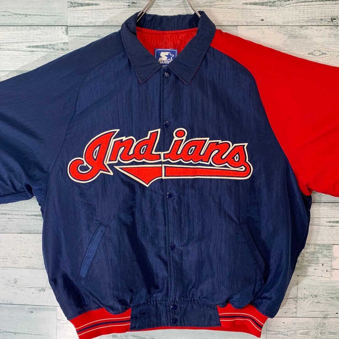 入手困難 90s USA製 STARTER MLB インディアンス スタジャン