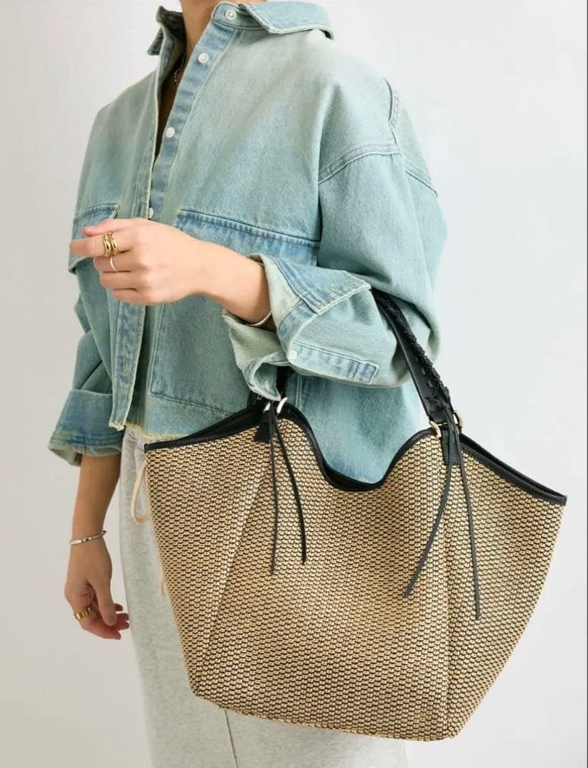 【新品同様】今期 リヴドロワCITYバスケットトート2 かごバック