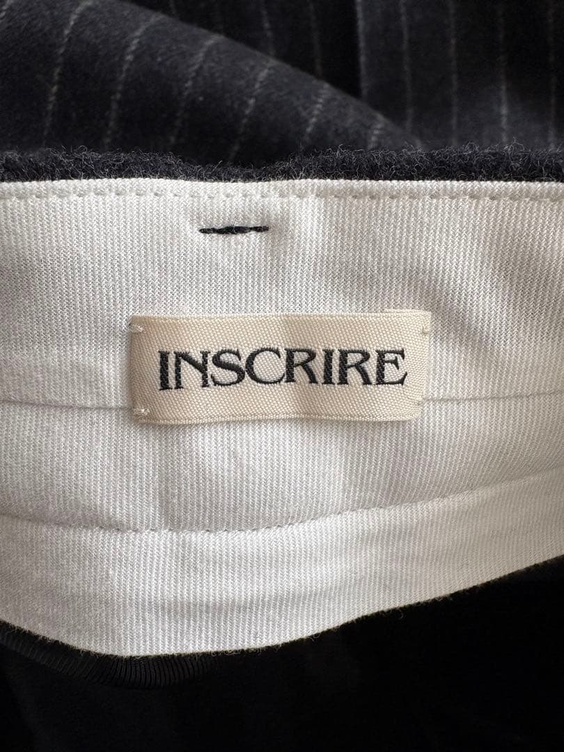 パンツ 25AW INSCRIRE STRIPE WIDE PANTS