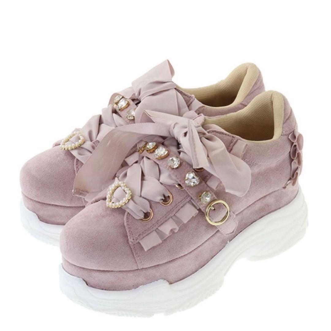 LIZLISA ビジューベルト厚底スニーカー