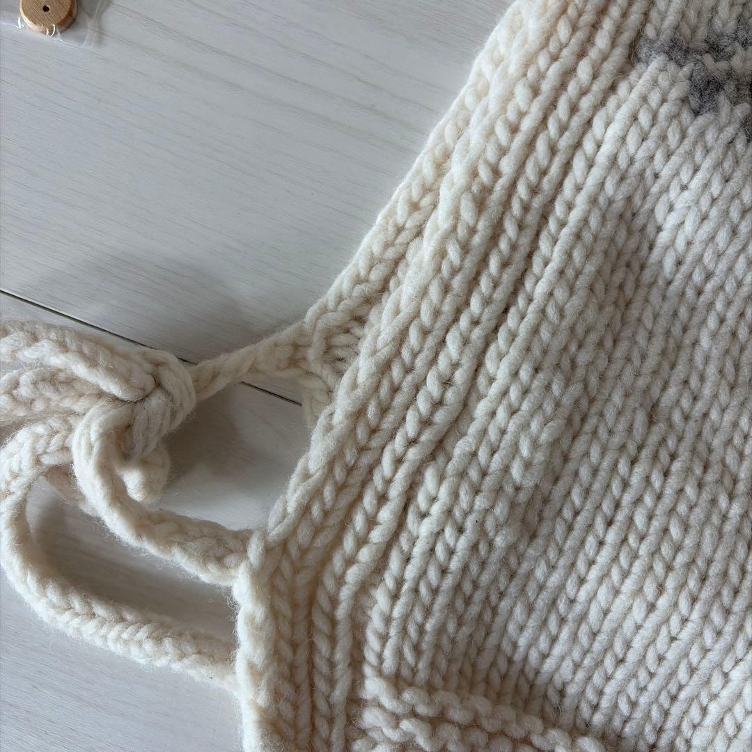 美品　TSUHARU ツハルSM2 【ペルーニット】前後着ジャカードニットベスト