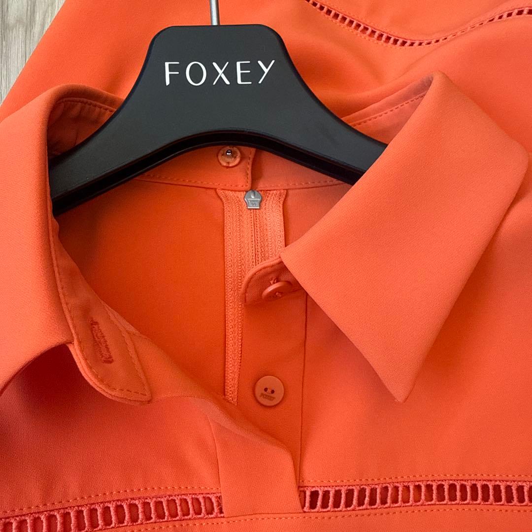 FOXY ノースリーブオレンジロングワンピース