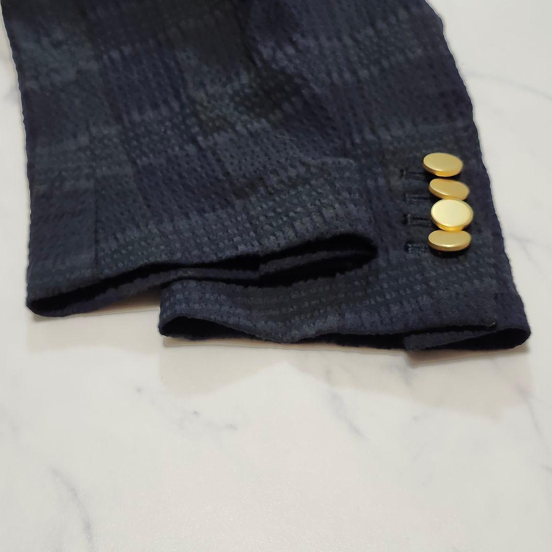 タリアトーレ　ウェストン　テーラードジャケット　ダブル　金ボタン　シアサッカー