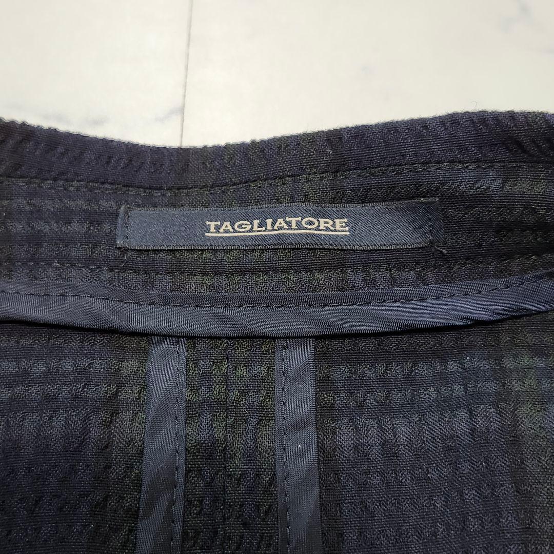 タリアトーレ　ウェストン　テーラードジャケット　ダブル　金ボタン　シアサッカー