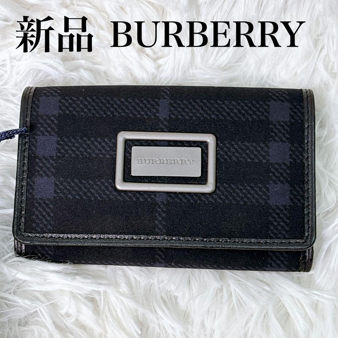BURBERRY ブラックチェック キーケース 新品　メンズ　レディース