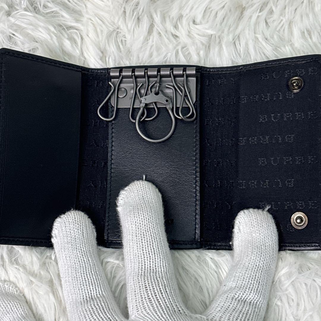BURBERRY ブラックチェック キーケース 新品　メンズ　レディース