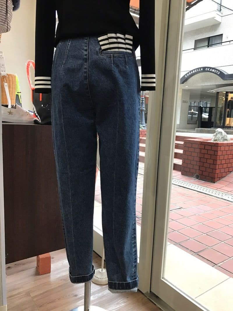 ボーダーズアットバルコニーデニム36未使用ブルー