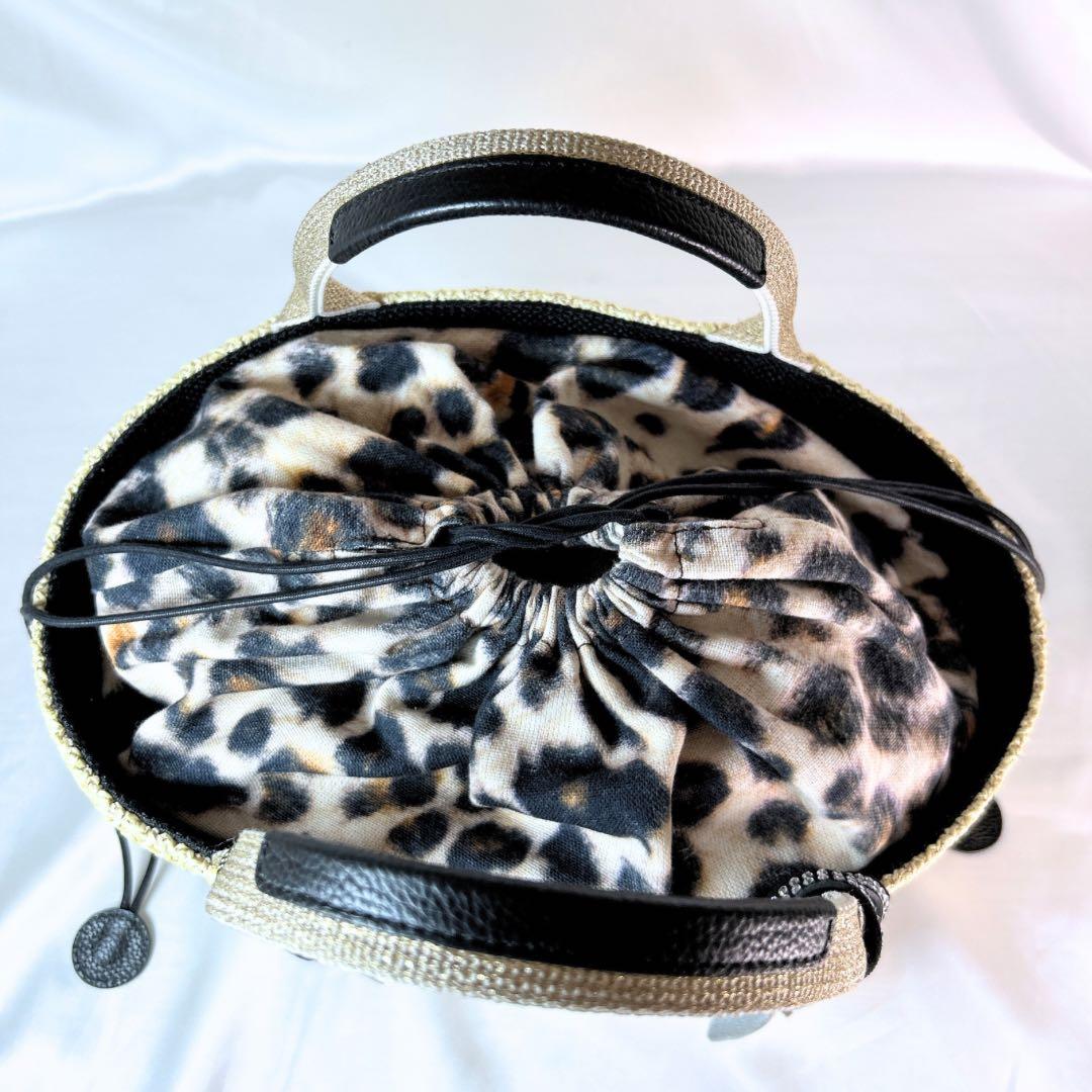 【現行 未使用】 シンクビー かごバッグ バッソサバーナ 巾着 ハート ベージュ